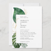 Tropical Elegante Pflanze Trending Wedding Einladung (Vorderseite)