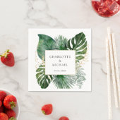 Tropical Elegante Pflanze Trending Wedding Serviette (Beispiel)