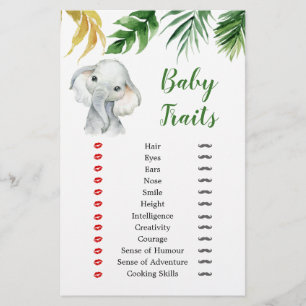 Tropical Elephant Boy Baby Shower Baby Tracks Spie