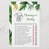 Tropical Elephant Boy Baby Shower Mommy oder Daddy (Vorne/Hinten)