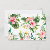 Tropical Elephant Girl Baby Dusche Danke Karte (Rückseite)