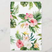 Tropical Elephant Girl Baby Shower Baby Tracks (Rückseite)