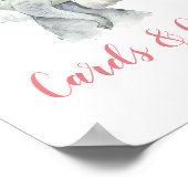 Tropical Elephant Girl Showkarten & Geschenke Poster (Ecke)