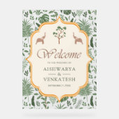 Tropical Elephant Indian Wedding Welcome Acrylschild (Vorderseite)