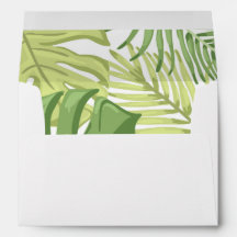 Tropical Envelope Hawaii Palm Blätter Tropical