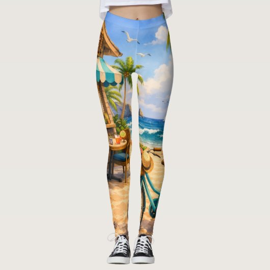 Tropical Escape Leggings – Sunset Vibes Edition (Vorderseite)