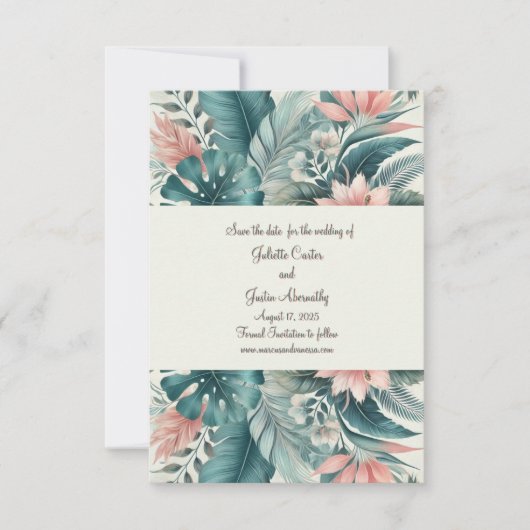 Tropical Essence Save the Date Card (Vorderseite)