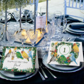 Tropical Exotic Baby liebevolle Papageien glücklic Karte