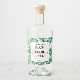 Tropical Exotic Palm Bachelorette Crew Party Alkoholflaschenetikett