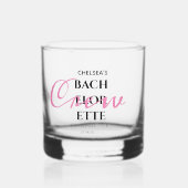 Tropical Exotic Palm Bachelorette Crew Party Whiskyglas (Vorderseite)