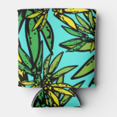 Tropical Exotic Stilvolle Pflanze Muster Dosenkühler (Vorderseite)