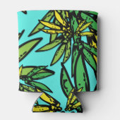 Tropical Exotic Stilvolle Pflanze Muster Dosenkühler (Rückseite)