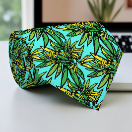 Tropical Exotic Stilvolle Pflanze Muster Krawatte