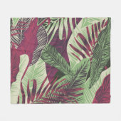 Tropical Exotic: Trendy Green Seamless Fleecedecke (Vorderseite (Horizontal))