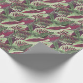 Tropical Exotic: Trendy Green Seamless Geschenkpapier (Ecke)