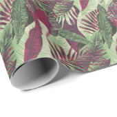 Tropical Exotic: Trendy Green Seamless Geschenkpapier (Rolleneckpunkt)