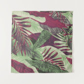 Tropical Exotic: Trendy Green Seamless Wandteppich (Vorderseite (Horizontal))