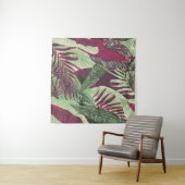 Tropical Exotic: Trendy Green Seamless Wandteppich (Beispiel (Horizontal))