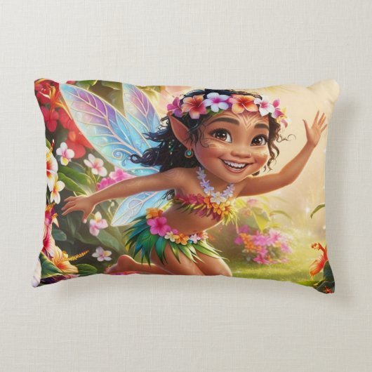 Tropical Fairy Greetings Dekokissen (Rückseite)