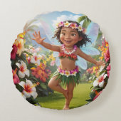 Tropical Fairy Rundes Kissen (Vorderseite)