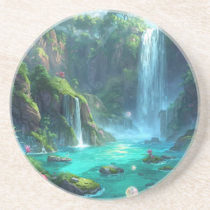 Tropical Falls & Crystal Glow Getränkeuntersetzer