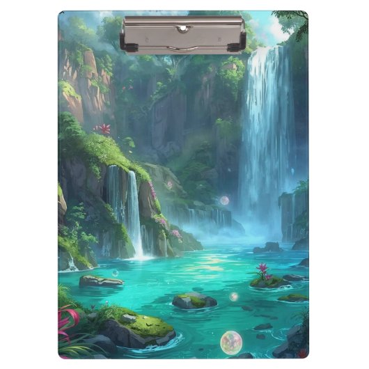 Tropical Falls & Crystal Glow Klemmbrett (Vorderseite)