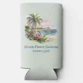 Tropical Family Vacation Wiedersehen Selters Dosenkühler (Rückseite)