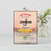 Tropical Family Wiedersehen Datum oder Name Gerett Save The Date (Stehend Vorderseite)