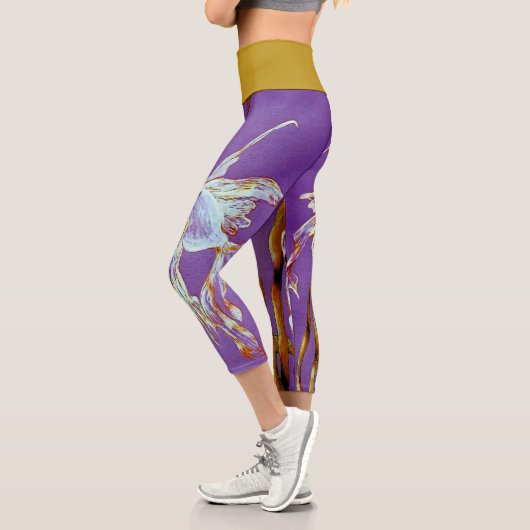 Tropical Fantail Fish Watercolor  Capri Leggings (Links)