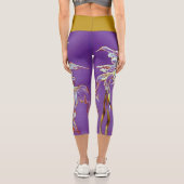 Tropical Fantail Fish Watercolor  Capri Leggings (Rückseite)