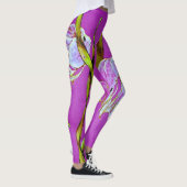 Tropical Fantail Fish Watercolor Hot Pink Leggings (Rechts)