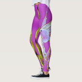 Tropical Fantail Fish Watercolor Hot Pink Leggings (Links)