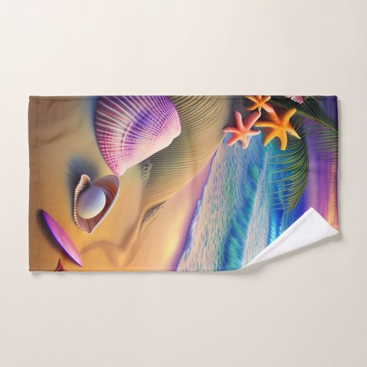 Tropical Fantasy Beach Sunset Badhandtuch Set (Handtuch)