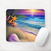 Tropical Fantasy Beach Sunset Mousepad (Mit Mouse)