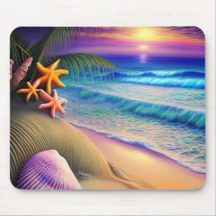 Tropical Fantasy Beach Sunset Mousepad