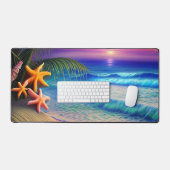 Tropical Fantasy Beach Sunset Schreibtischunterlage (Tastatur & Maus)
