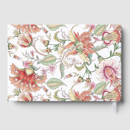 Tropical Fantasy Boho Floral Wedding Gästebuch (Rückseite)