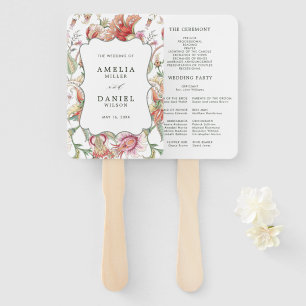 Tropical Fantasy Boho Floral Wedding Programm Fächer