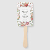 Tropical Fantasy Boho Floral Wedding Programm Fächer (Vorderseite)