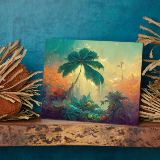 Tropical Fantasy Palm Tree Dschungel Fotoplatte (Seite)