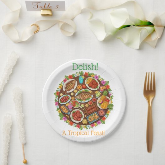 Tropical Feast Pappteller (Hochzeit)