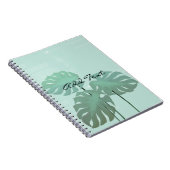 Tropical Feel Watercolor Blätter Mini-Notebook Notizblock (Rechte Seite)