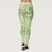 Tropical Ferns and Blume William Morris Pattern Leggings (Rückseite)