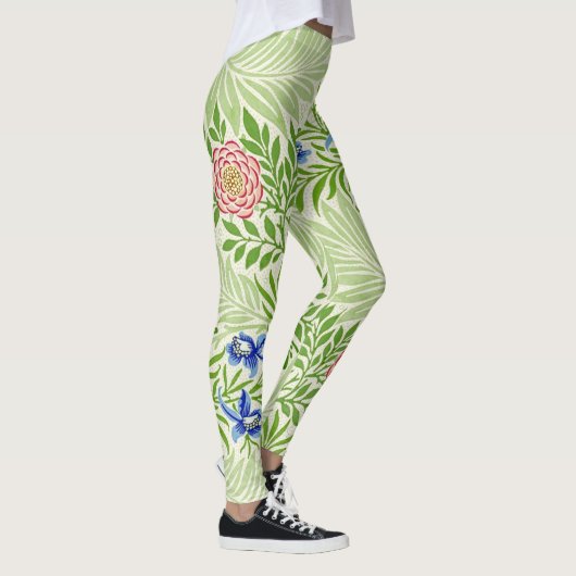 Tropical Ferns and Blume William Morris Pattern Leggings (Rechts)