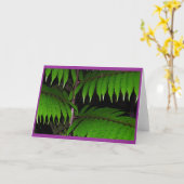 Tropical Ferns Karte (Gelbe Blume)