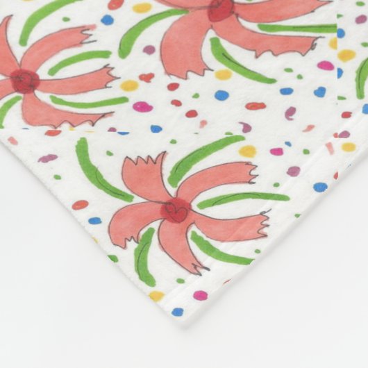 Tropical Fiesta Blume Fleecedecke (Ecke)