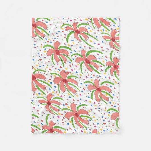 Tropical Fiesta Blume Fleecedecke (Vorderseite)