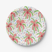 Tropical Fiesta Blume Pappteller (Vorderseite)
