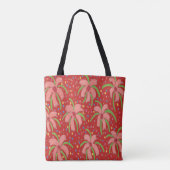 Tropical Fiesta Blume Red Tote Bag Tasche (Rückseite)
