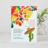 Tropical Fiesta Cinco de Mayo Einladung (Stehend Vorderseite)